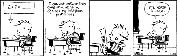 striscia di Calvin&Hobbes