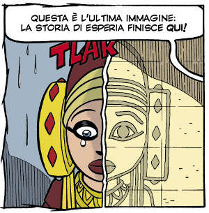 L'Antinea di Casty: da notare il trucco in stile egizio che ricorda l'occhio di Horus