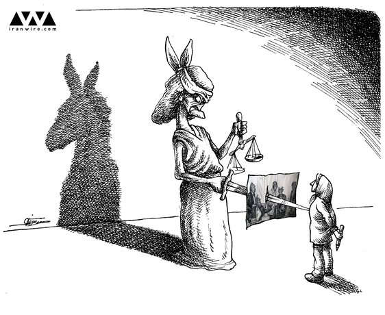 La vignetta di Mana Neyestani per Atena Farghadani