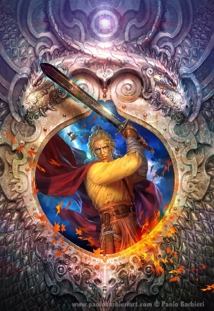 Copertina del gioco di ruolo di Dragonero (di Paolo Barbieri)