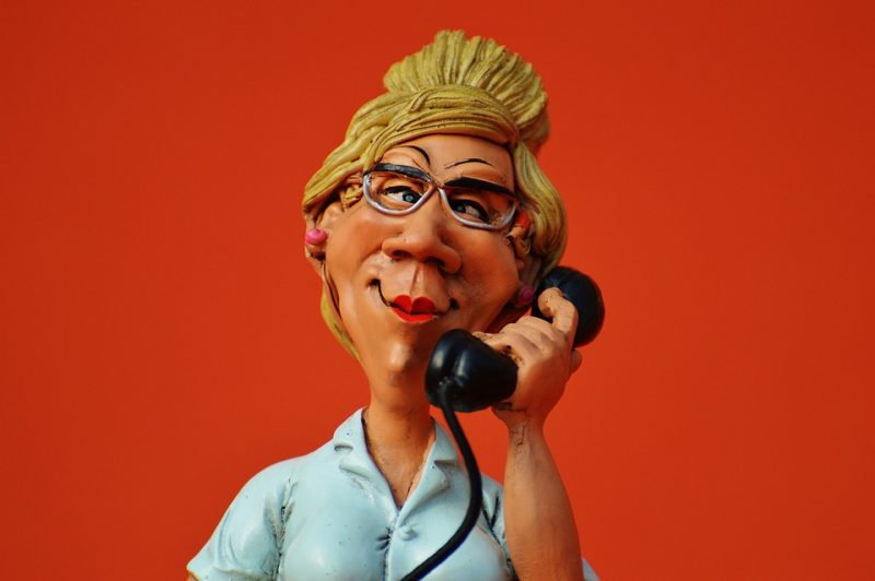 ritenuta, pupazza, segretaria, telefono