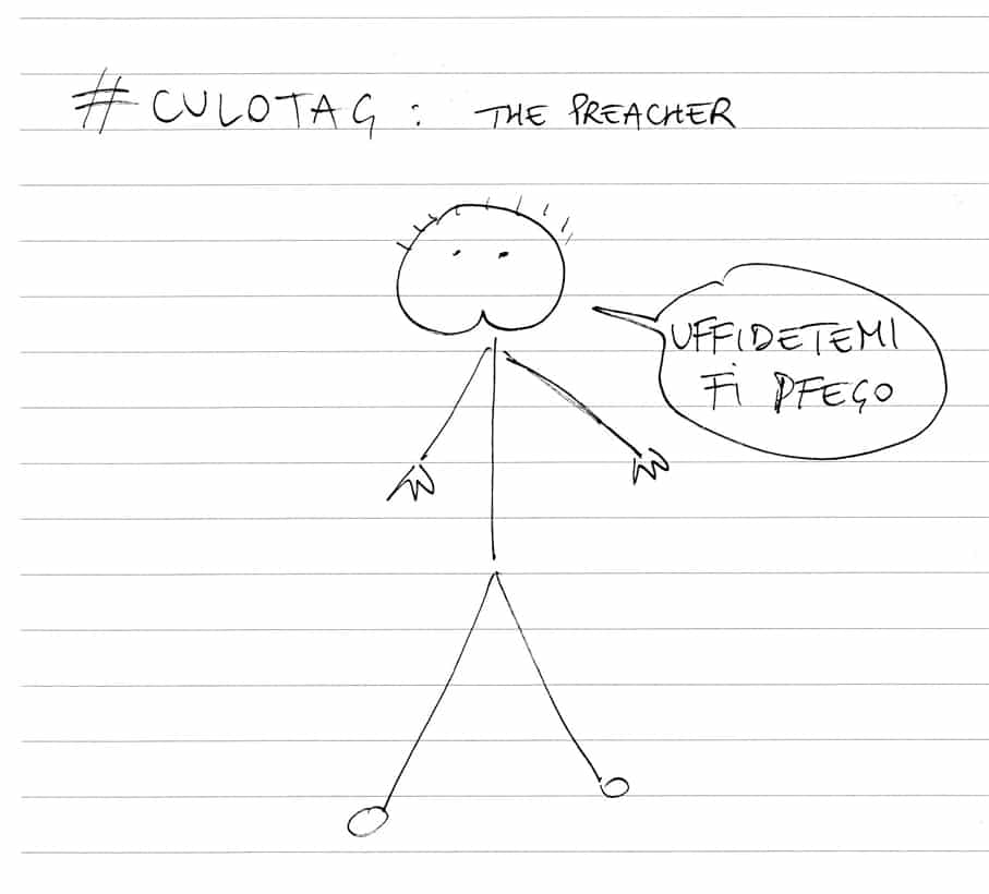 omino sgorbio preacher facebook disegno culo