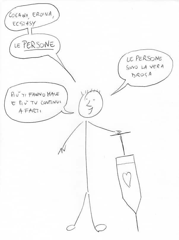 omino sgorbio facebook disegno droga