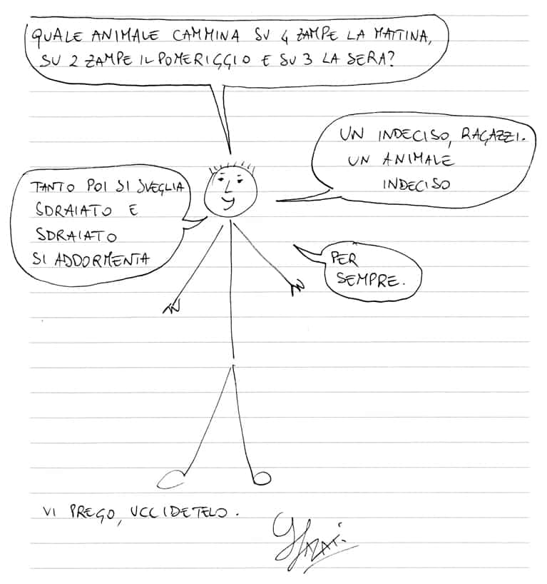 omino sgorbio facebook disegno indovinello
